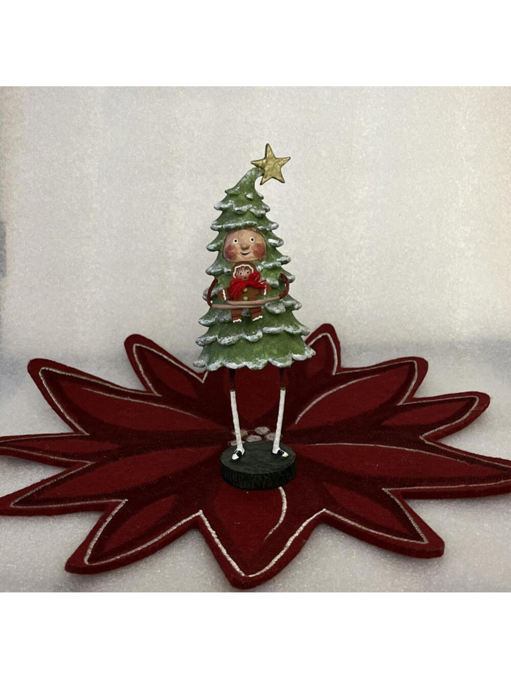 Lori Mitchell Child Christmas Folk Art Figure Bruce Spruce